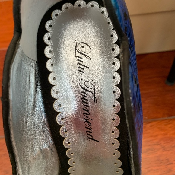 Lulu Townsend Brand NWB Blue Snakeskin shoes - Picture 5 of 7